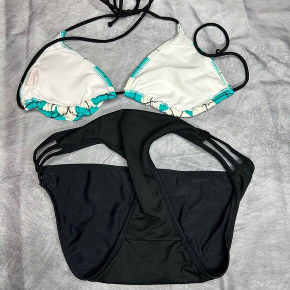 Lot 6 Bikini Swim Suit 3 Tops 3 Bottoms Women M Water Sports Beach Volleyball - Picture 5 of 13